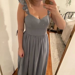 Azazie Metz dress in Dusty Blue. Size 8
